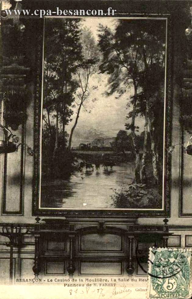 BESANÇON - Le Casino de la Mouillère. La Salle du Restaurant - Panneau de M. FANART